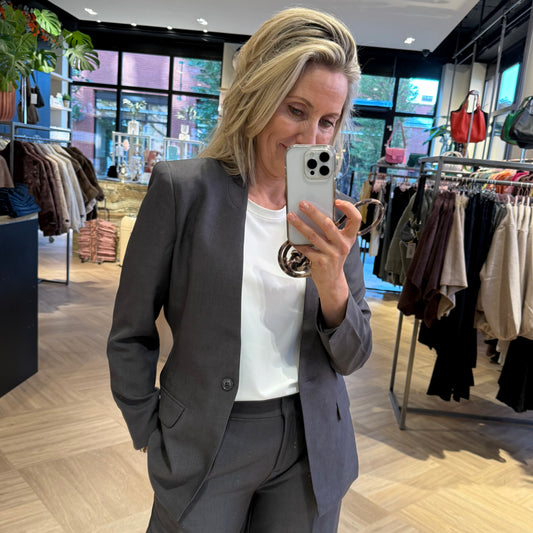 Ichi Blazer Lexie Grijs - Peet kleding