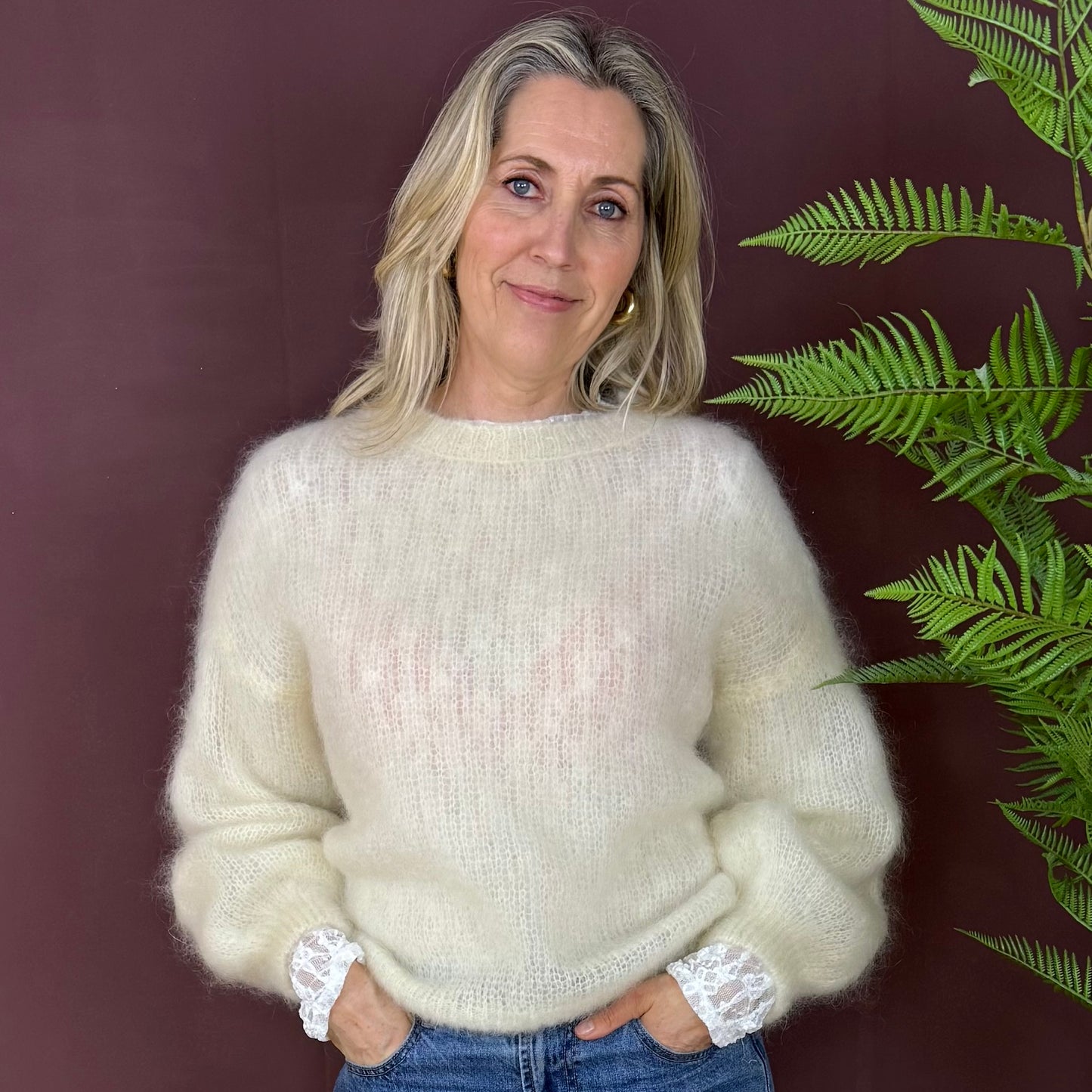 Mohair Trui Charly Offwhite - Peet kleding