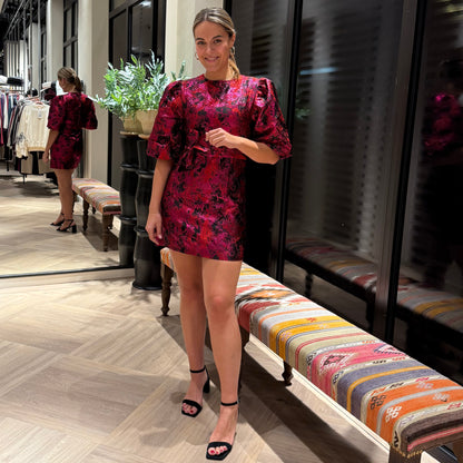 Azzurro Jurk Sanne Rood - Peet kleding