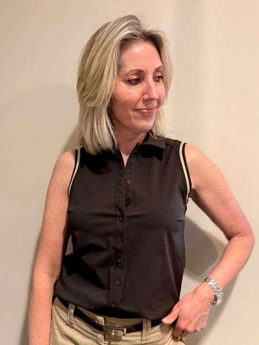Triple Nine - Travel Blouse Jacky Donkerbruin - 5902 - Peet kleding