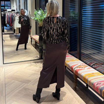 Azzurro Top Pia Goud - Peet kleding