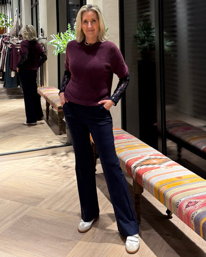 Triple Nine - Alpaca Top Levi Aubergine