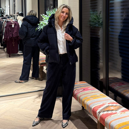 With Black Dons Jas Kylie Donkerblauw - Peet kleding
