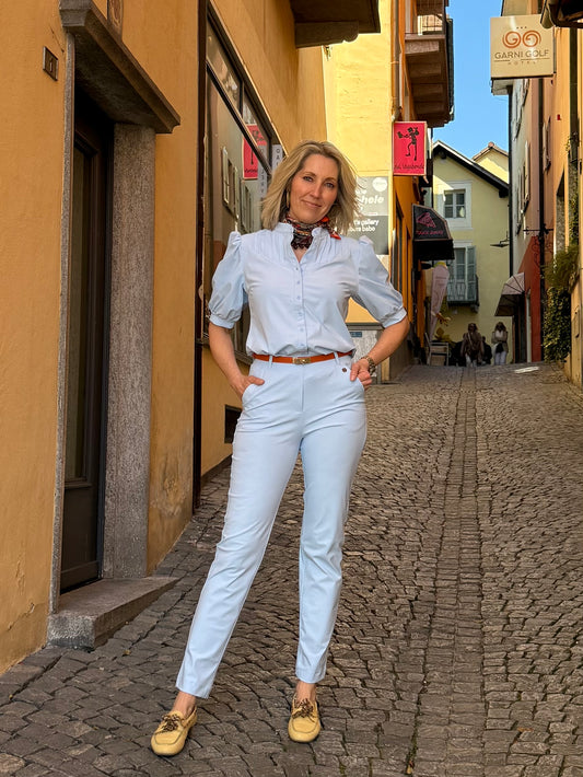 Triple Nine Travel Broek Vera Lichtblauw - 2601 - Peet kleding