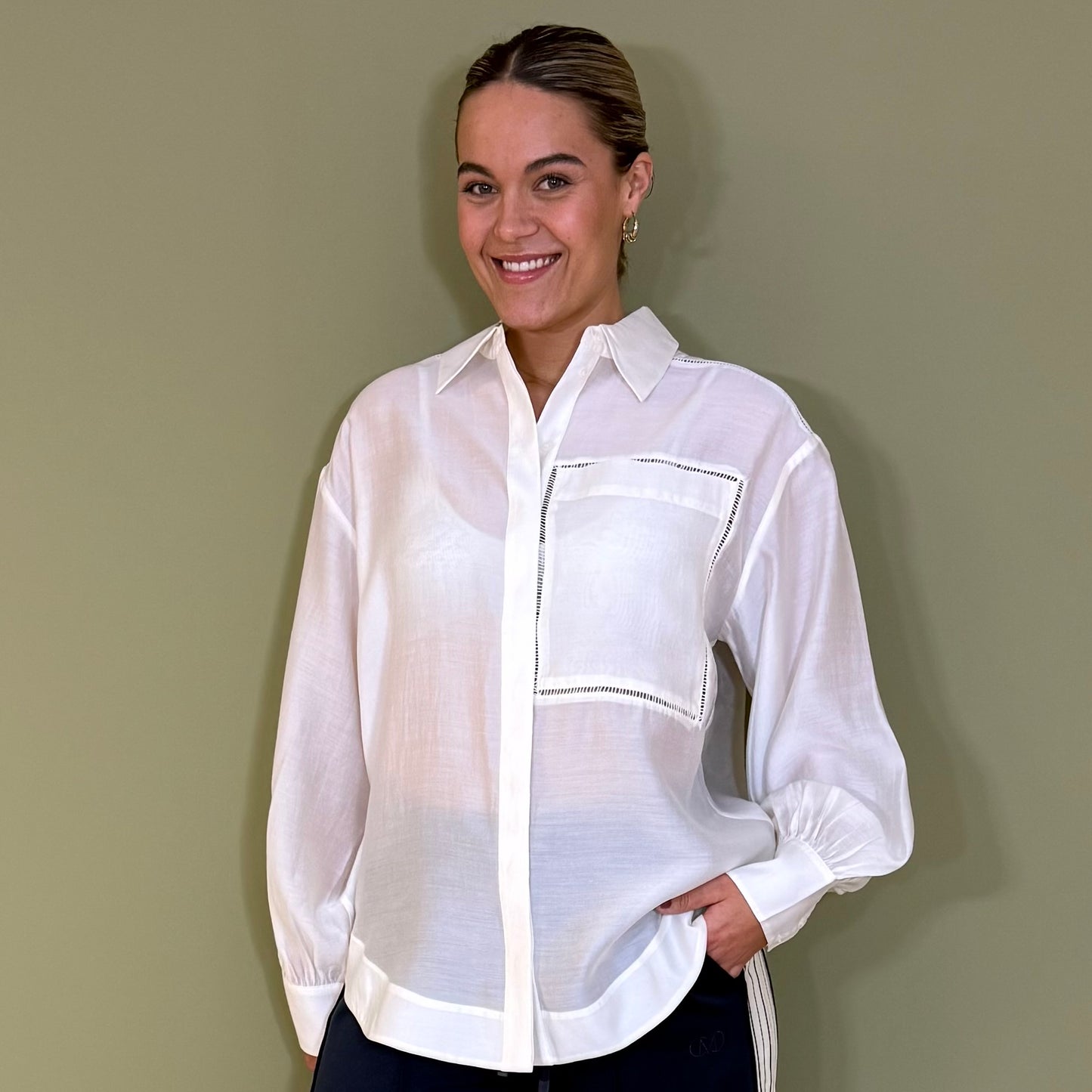 Copenhage Muse Blouse Mollie Offwhite - Peet kleding