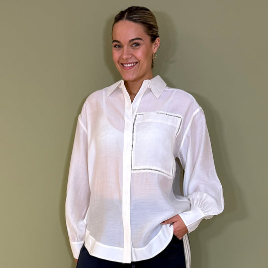 Copenhage Muse Blouse Mollie Offwhite - Peet kleding