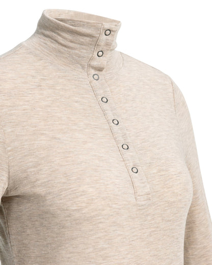 Yaya Turtle Cashmere Beige Melange - Peet kleding