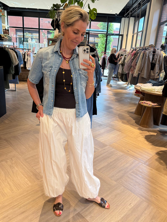 Broek Parachute Ecru - Peet kleding
