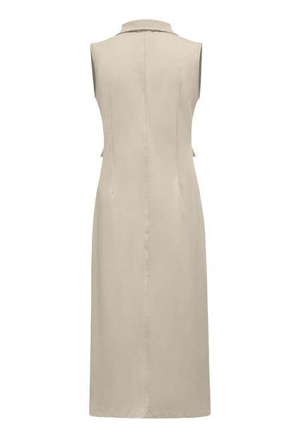 Triple Nine - Travel Jurk Melina Beige - 51806 - Peet kleding