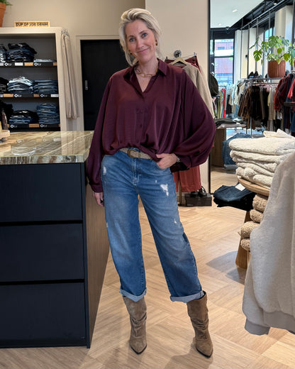 Blouse Danique Aubergine - Peet kleding