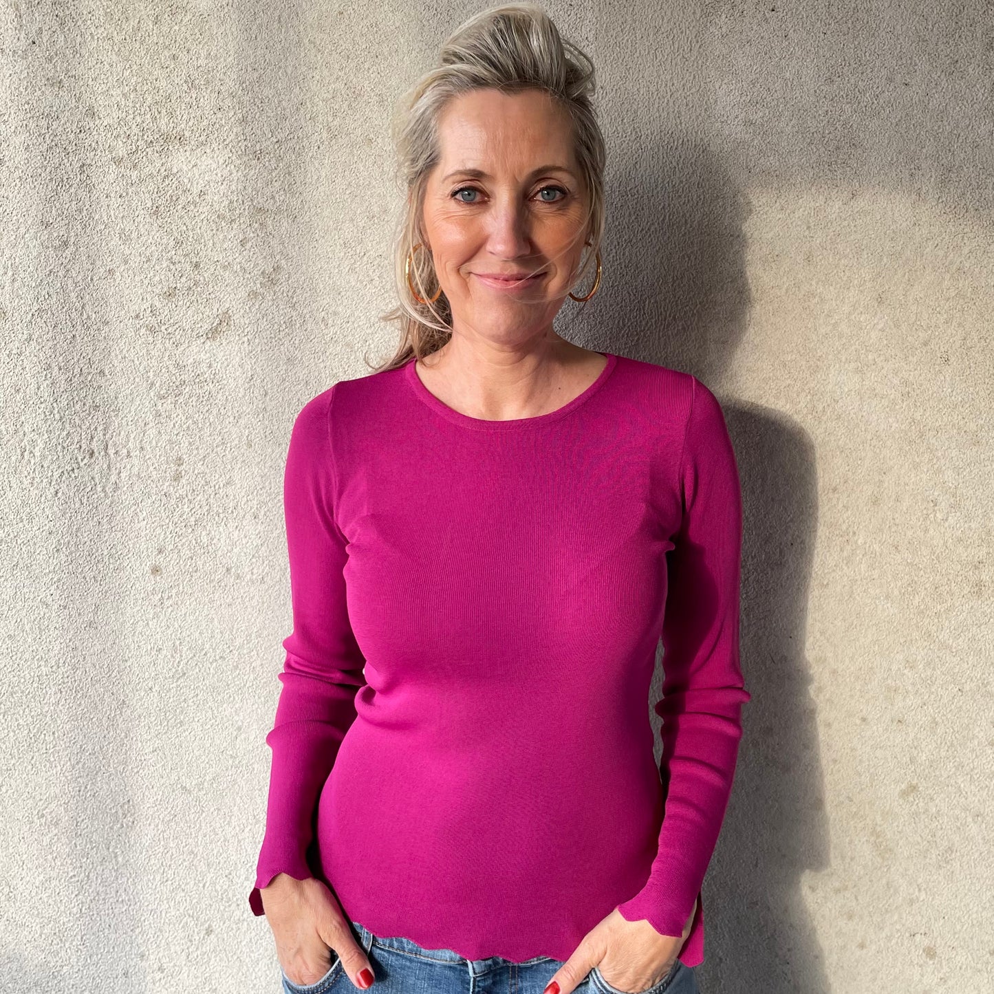 Azzurro Top Kate Magenta - Peet kleding