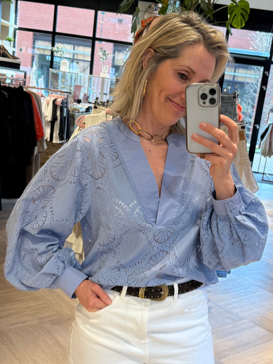 Zhrill Blouse Romy Blauw - Peet kleding