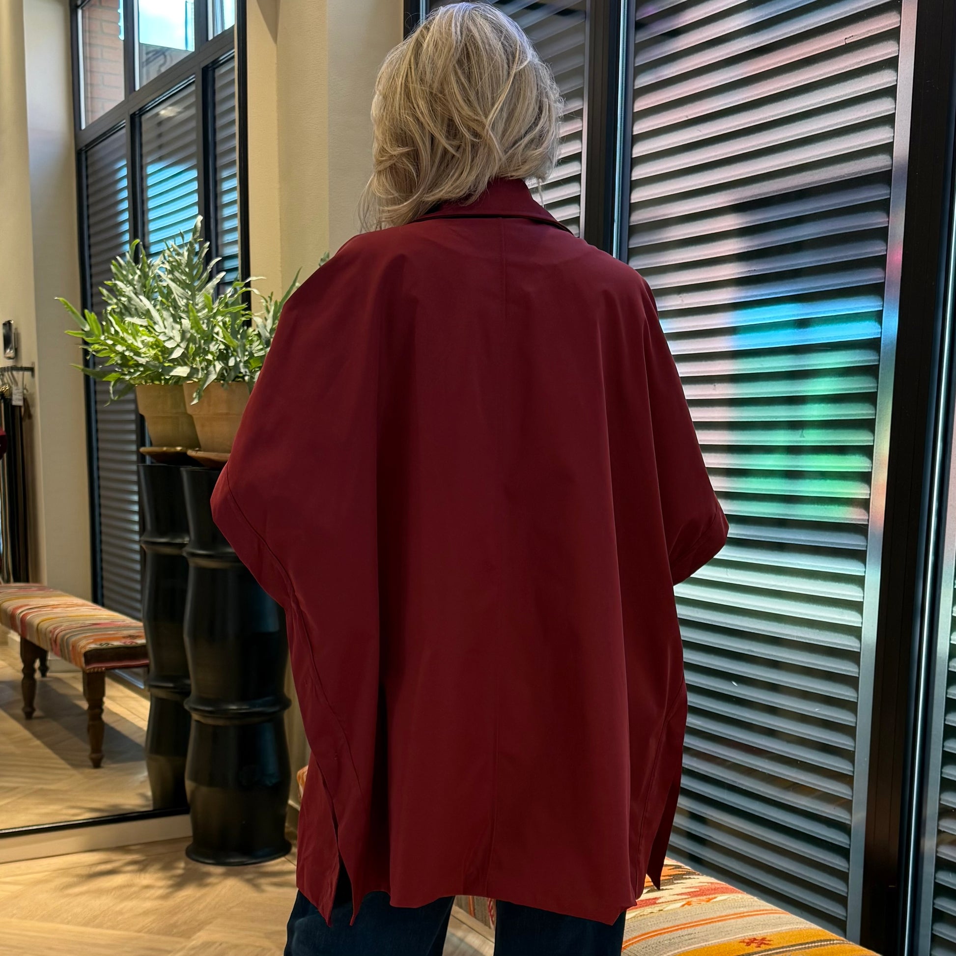 Trench Cape Jane Bordeaux - Peet kleding
