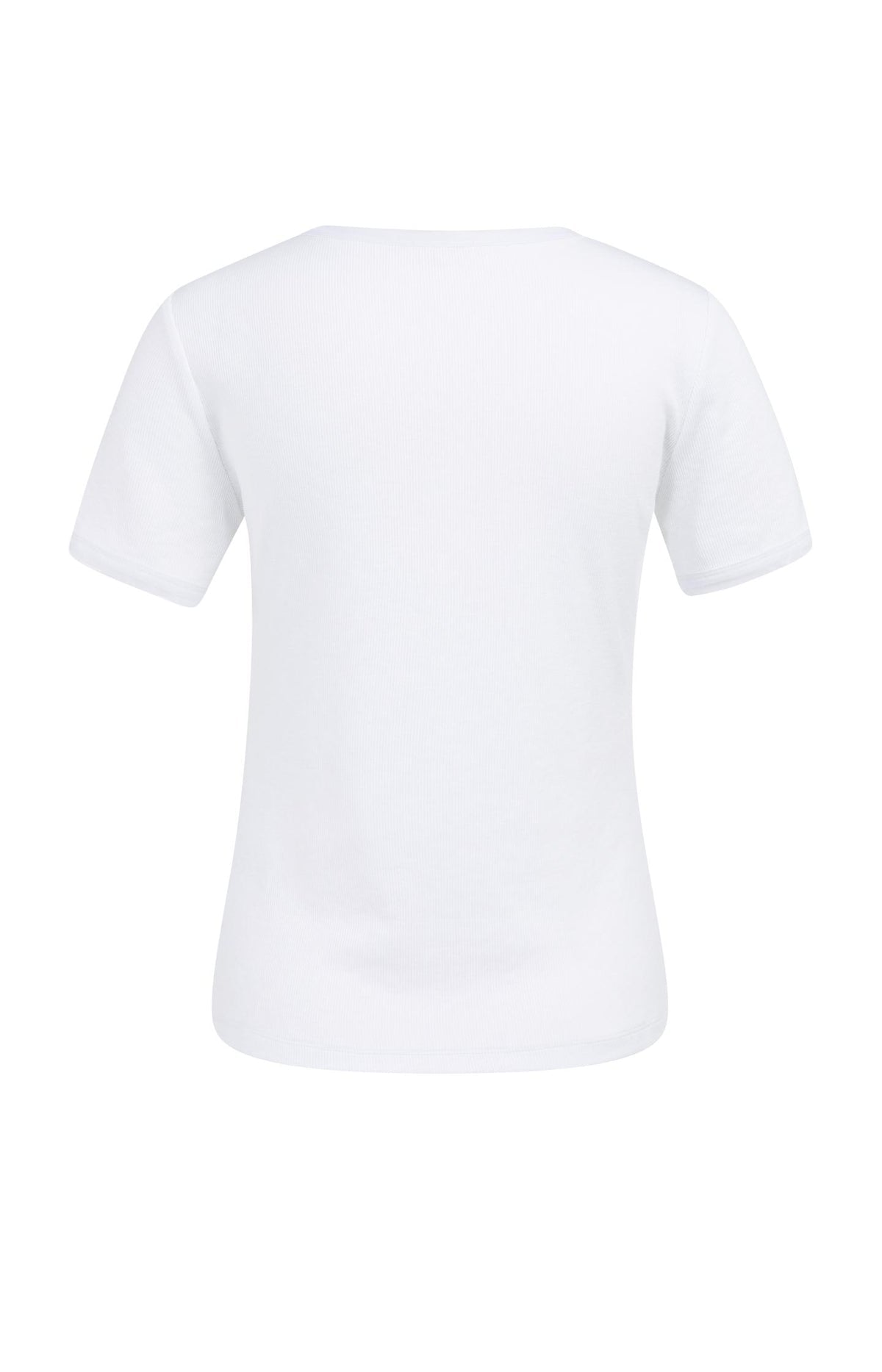 Yaya T-Shirt Mesh Rand Wit - Peet kleding