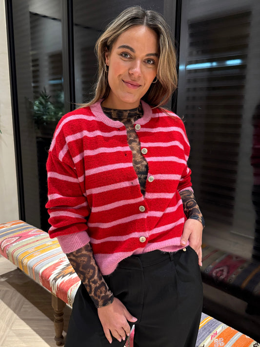 Vest Lucy Rood Roze - Peet kleding