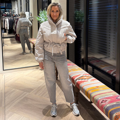 Yaya Cropped Jacket Lichtgrijs - Peet kleding