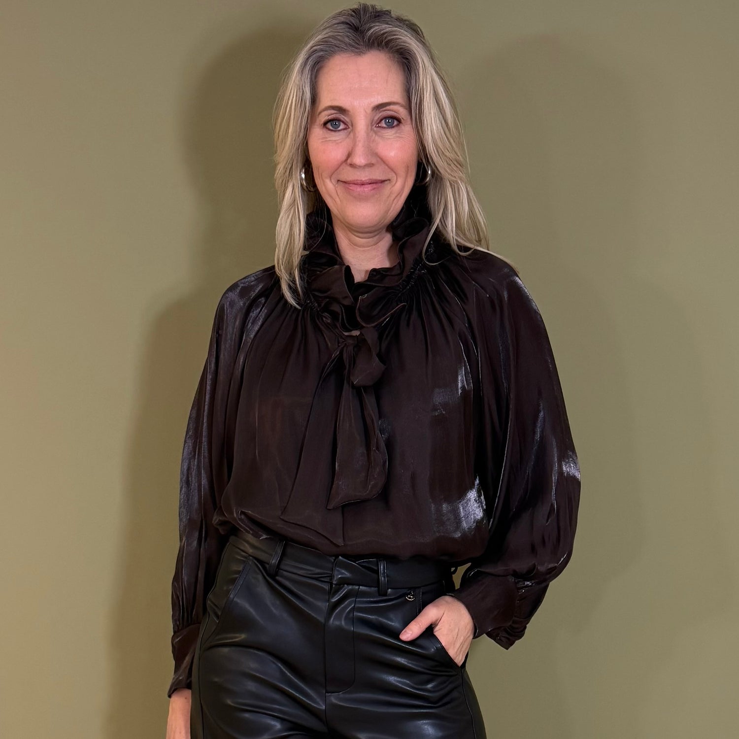 Blouse Fay Bruin - Peet kleding