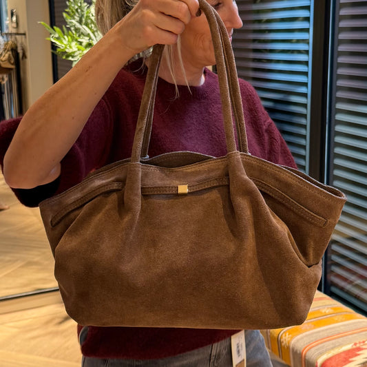 Tas Coline Suede Lichtbruin - Peet kleding