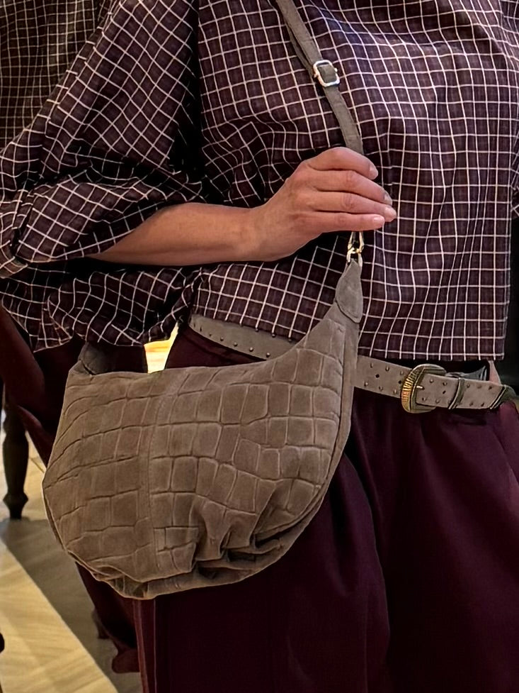 Tas Savina Croco Taupe