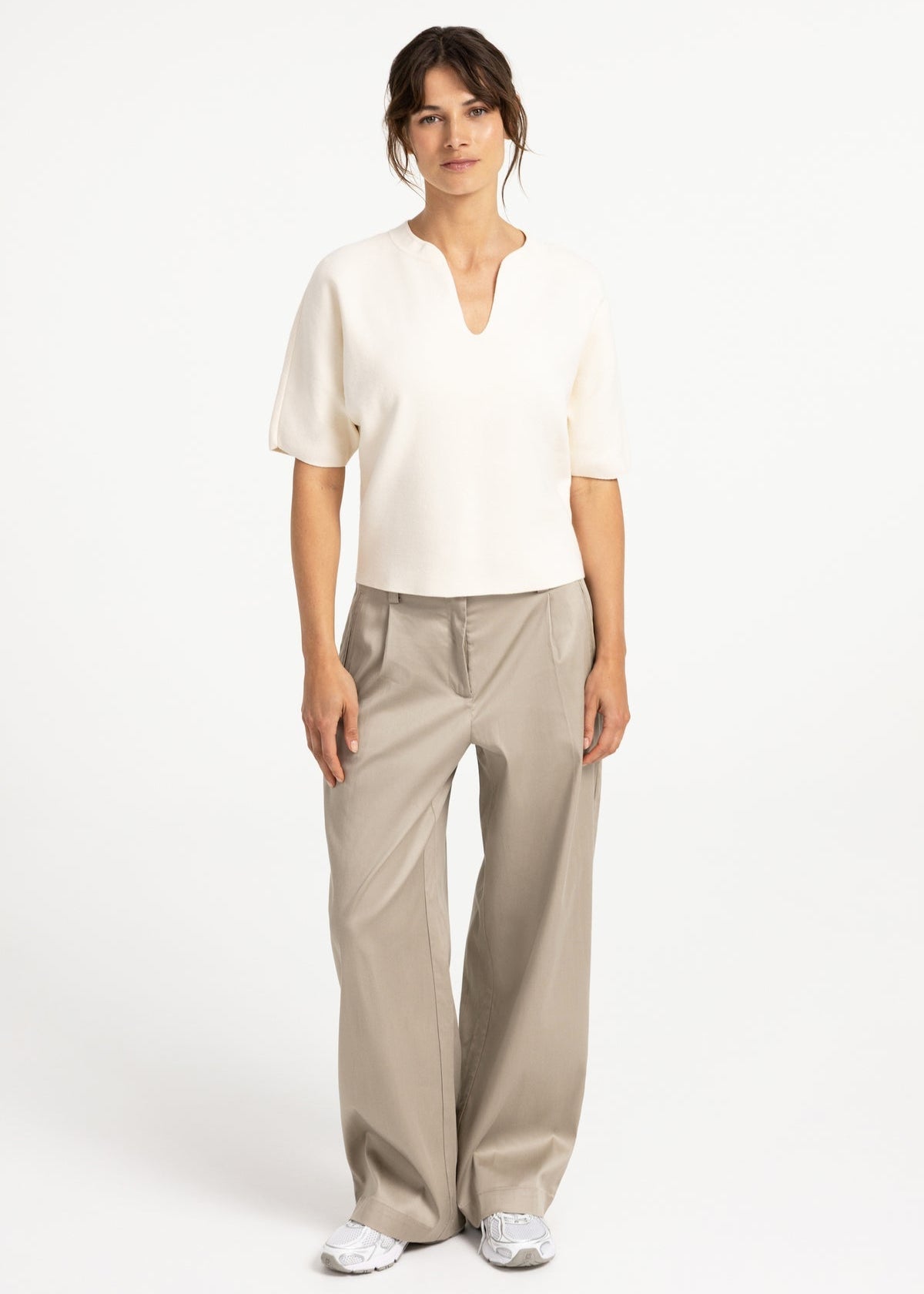 Yaya Trui V-hals Offwhite