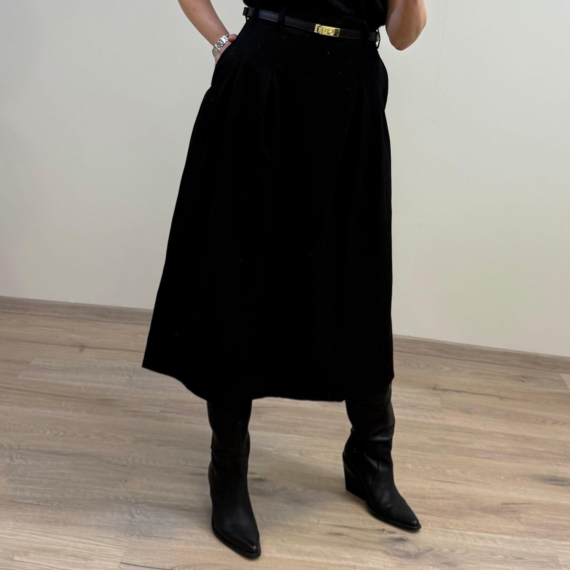 Azzurro Rok Mary Zwart - Peet kleding