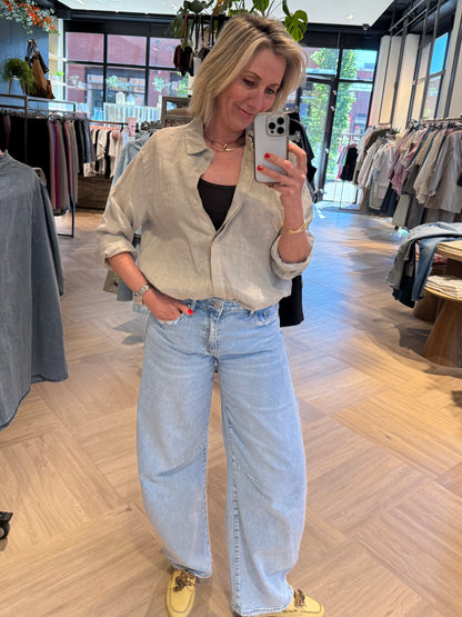 Blouse Linnen Suus Zand - Peet kleding