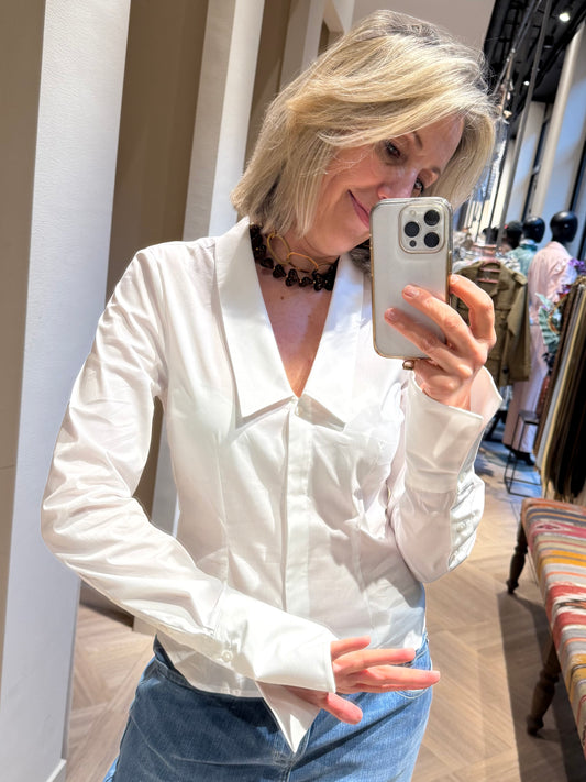 Copenhage Muse Blouse Poppy Bright White - Peet kleding