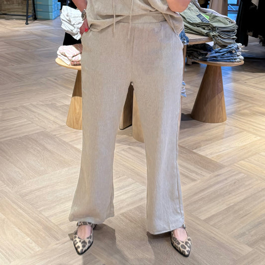 Azzurro Broek Anne Streep Taupe - Peet kleding