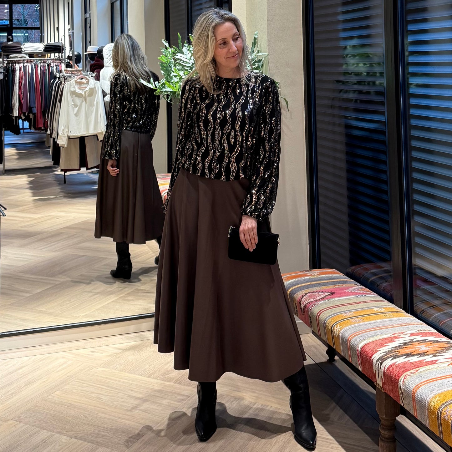 Azzurro Top Pia Goud - Peet kleding