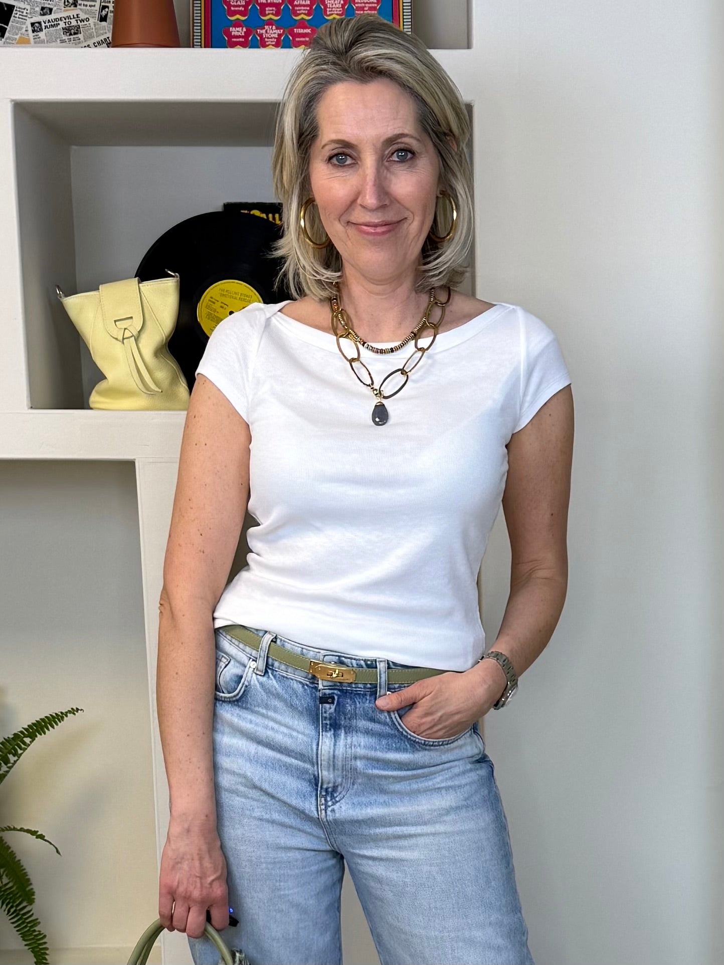 Yaya T-Shirt Rib Wit - Peet kleding