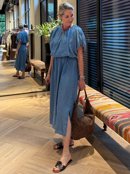 Jurk Patty Denim Blauw - Peet kleding