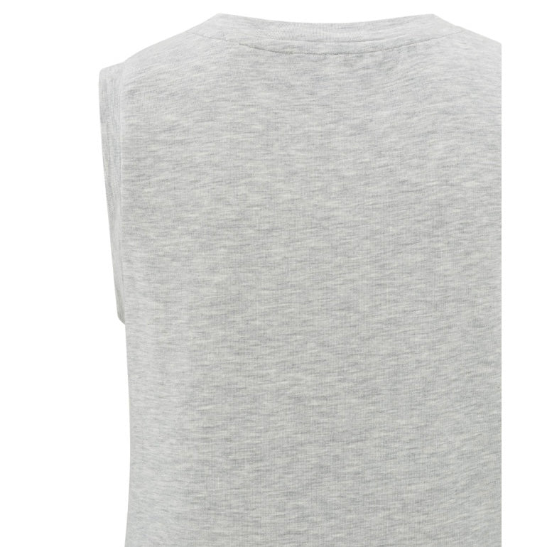 Yaya Mouwloze Top Medium Grey - Peet kleding