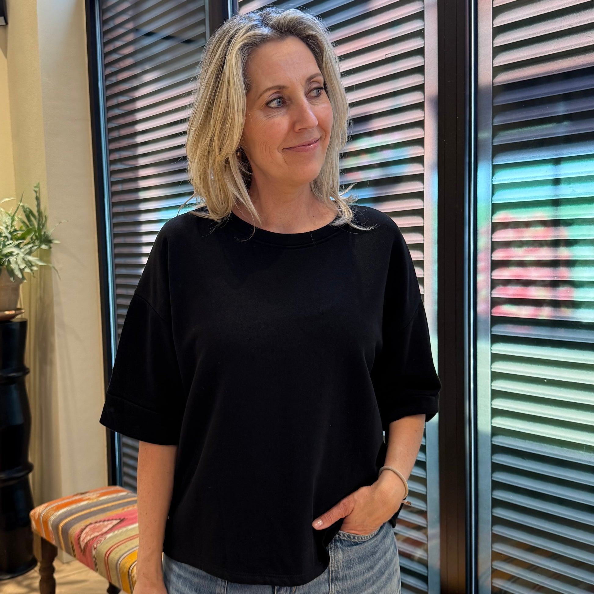 Azzurro Sweater Mia Zwart - Peet kleding