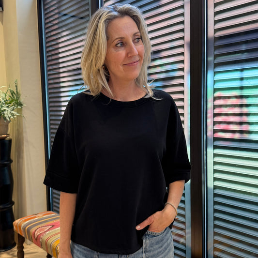 Azzurro Sweater Mia Zwart - Peet kleding