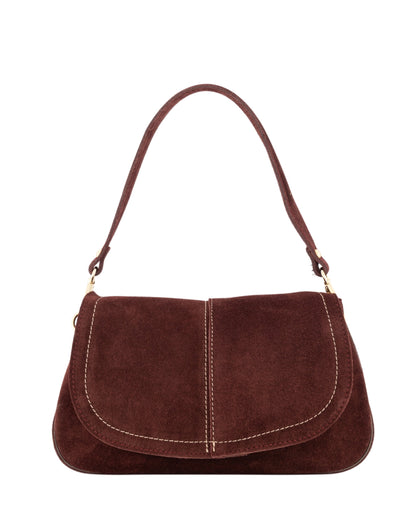 Tas Catania Suede Bordeaux - Peet kleding