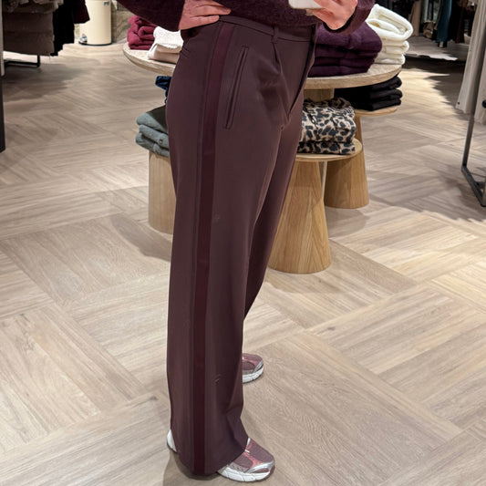 Yaya Wijde Pantalon Aubergine