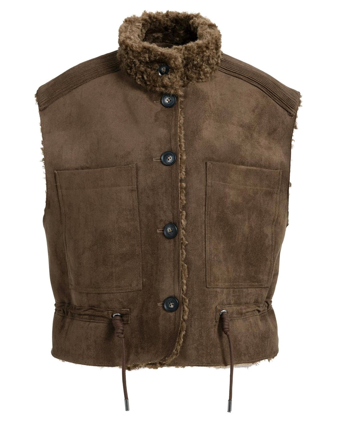 Yaya Bodywarmer Cocao Brown - Peet kleding