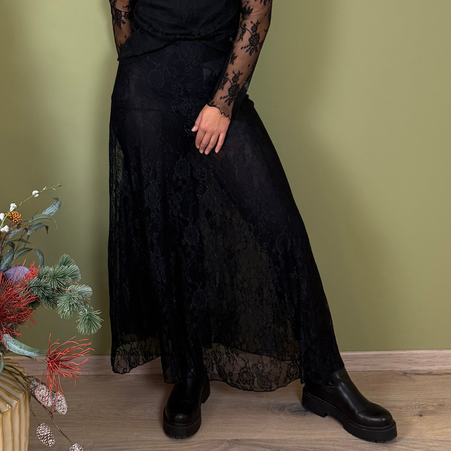 Ambika Rok Kant Zwart - Peet kleding