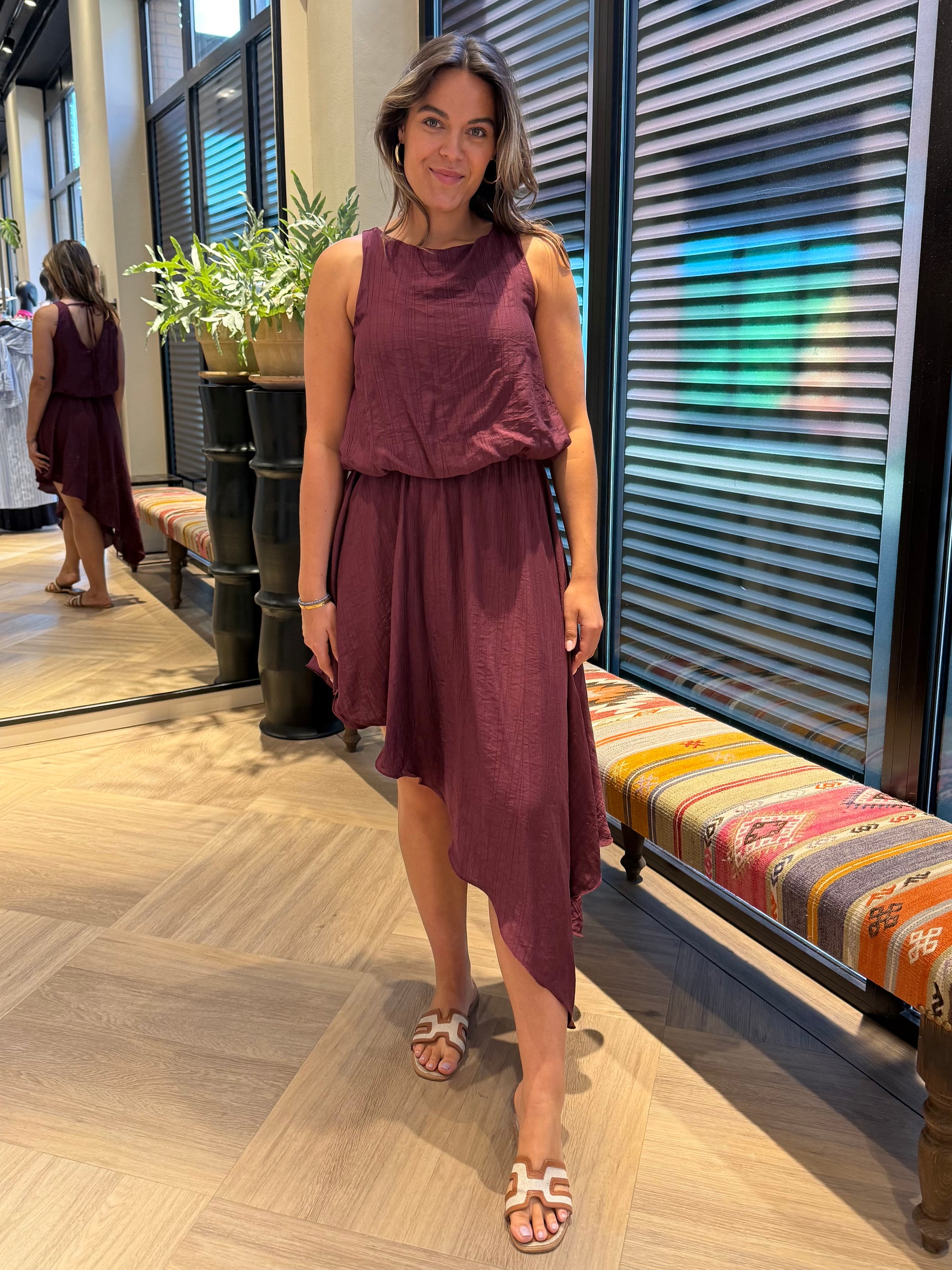 Jurk Lotte Aubergine - Peet kleding