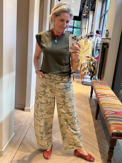 Ambika Broek Caby Army Zachtgroen - Peet kleding