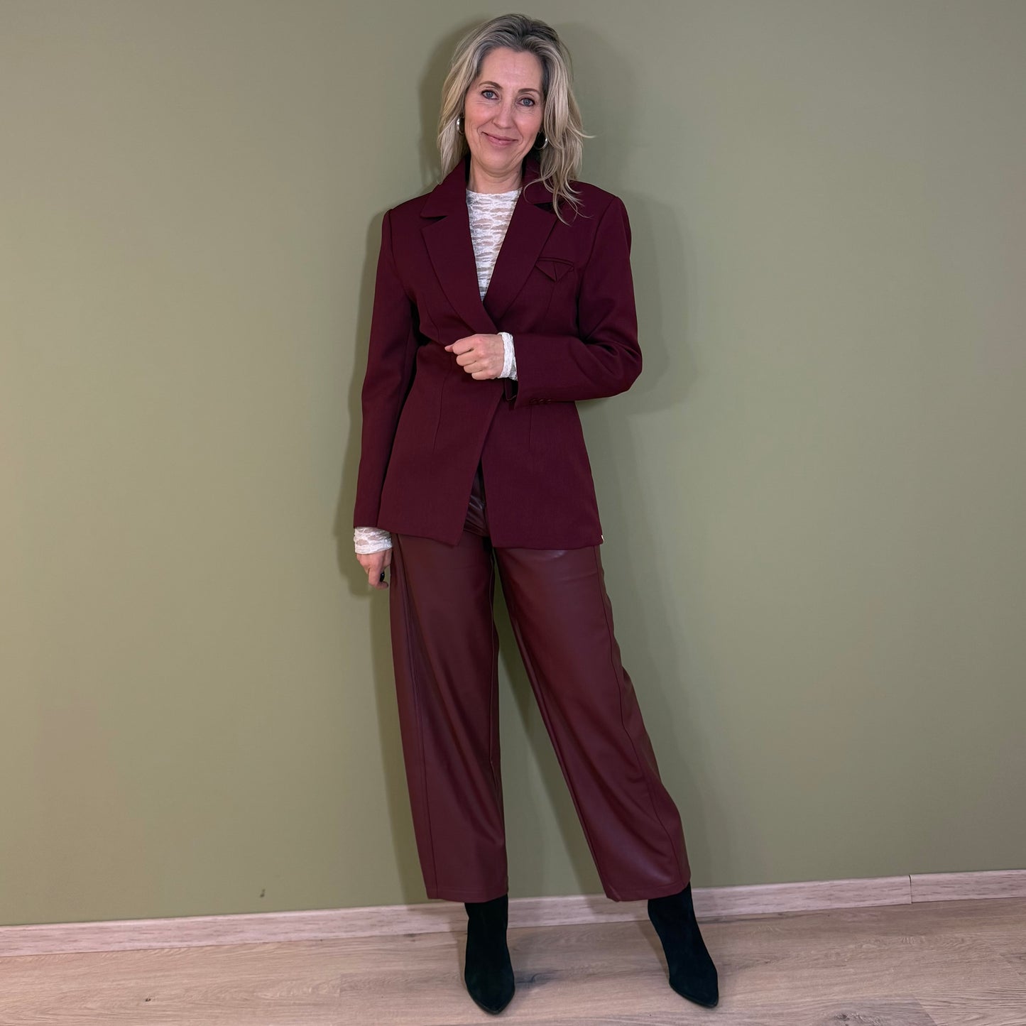 Ambika Blazer Bordeaux - Peet kleding