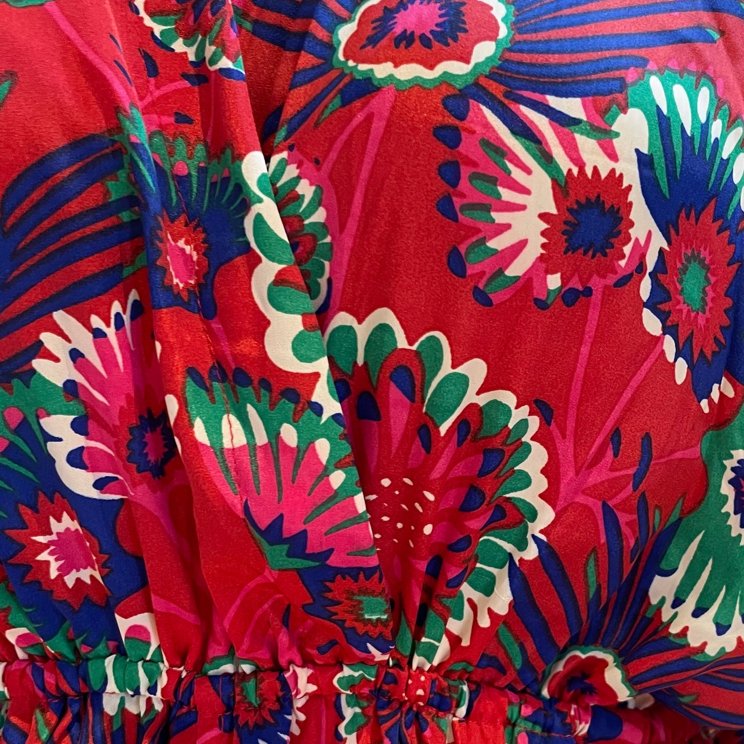 Jumpsuit Loana Flower Rood - Peet kleding