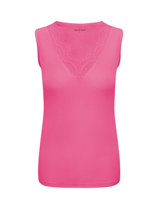 Triple Nine - Cashmere Top Sisi Fuchsia - 9005 - Peet kleding