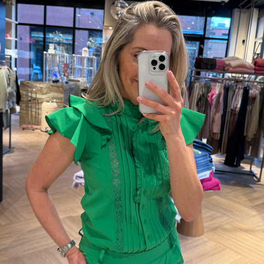 Triple Nine - Travel Blouse Essie Groen - 5915 - Peet kleding