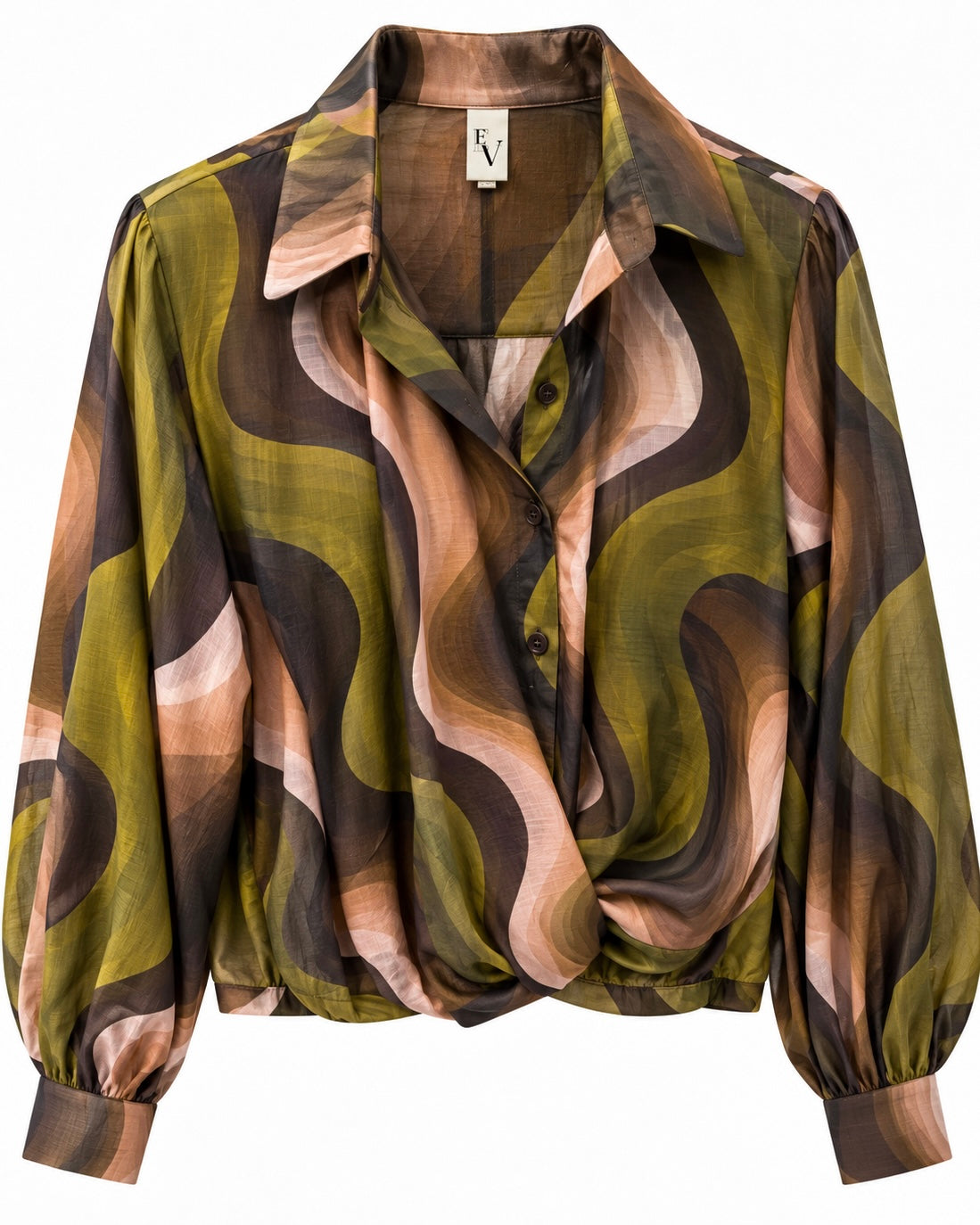 Blouse Dani Wave Olijf