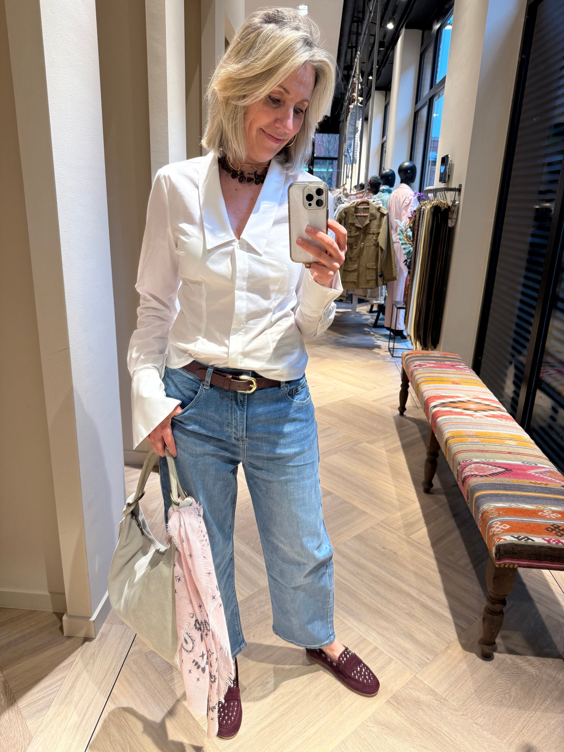 Copenhage Muse Blouse Poppy Bright White - Peet kleding