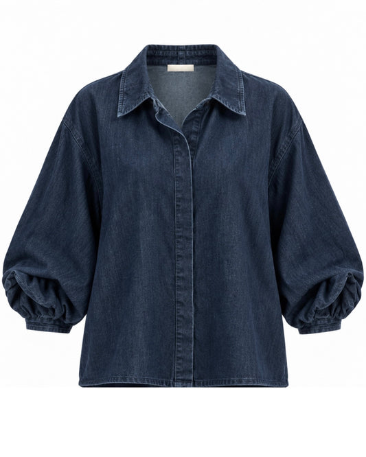 Blouse Roos Denim Blauw