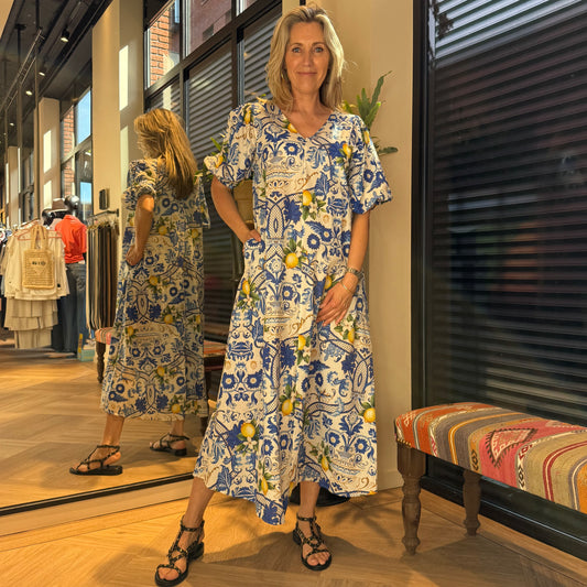 Azzurro Jurk Blueprint Cobalt - Peet kleding