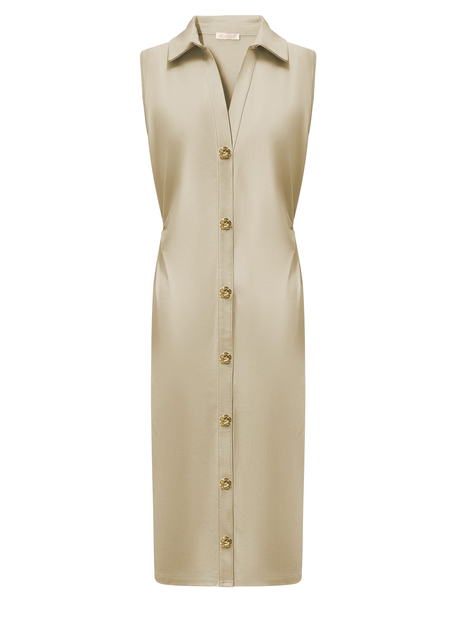 Triple Nine Travel Jurk June Beige - 51817 - Peet kleding
