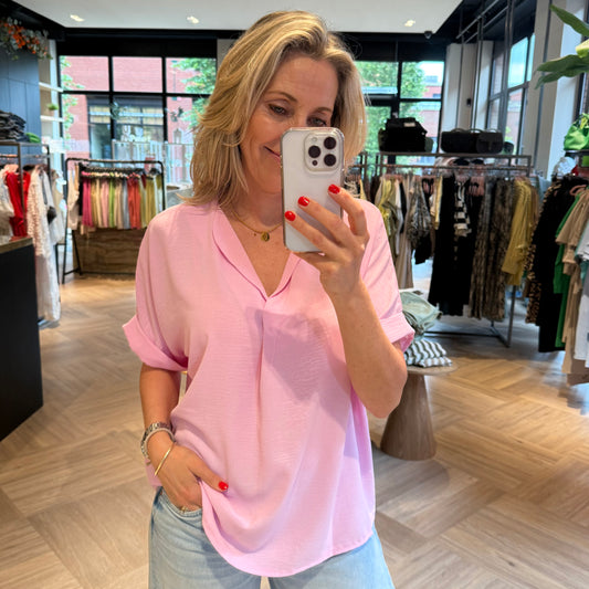 Azzurro Blouse Merle Roze - Peet kleding